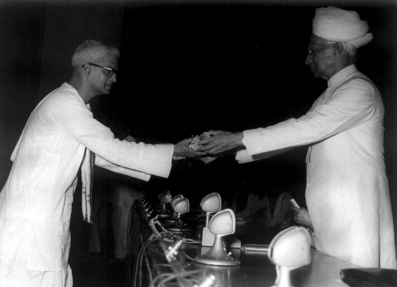 Receiving President's award in 1965